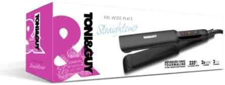 Toni & Guy XXL Wide Plate Hair Straightener, Advanced Ionic Tourmaline, 235°C
