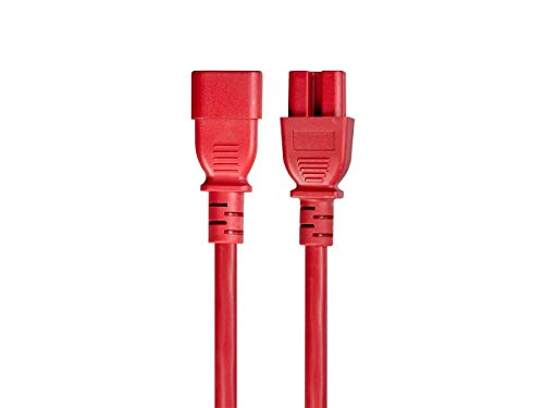 Cable de alimentación Monoprice rojo de alta resistencia para evitar cortes por calor