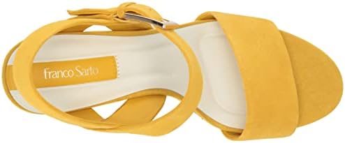 Franco Sarto Womens Scarlett Platform Sandal Sunset Yellow Suede 10 M | Image 4