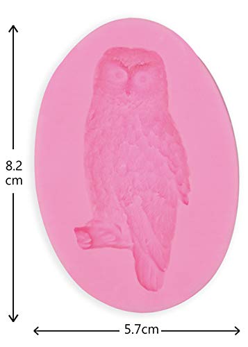 Hengke 2 peças Coruja Antiaderente, Moldes de Silicone, Moldes de Tema Animal para Pudim, Muffin de
