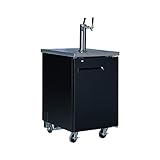 PEAKCOLD Double Tap Commercial Mobile Beer Dispenser - Kegerator Keg Cooler; 23.5' W