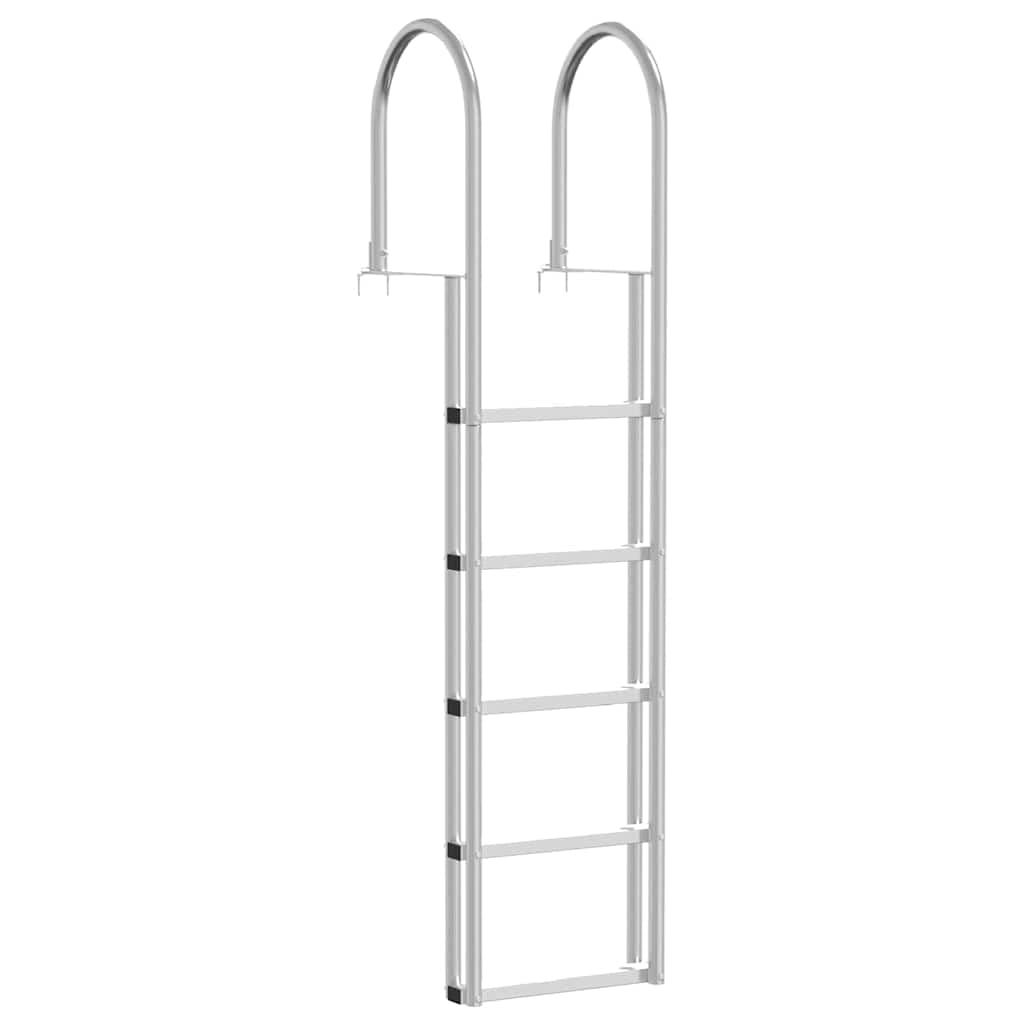 vidaXL Drabinka dokowa 5-stopniowa Srebrny 45 ×11,5 ×190 cm Aluminium