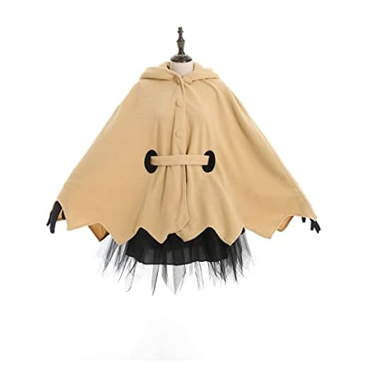 miccostumes Women's Yellow Ghost Cosplay Cloak with Skirt Belt Gloves (L)