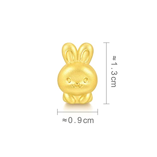 Image of CHOW SANG SANG 999 24K Solid Gold Mini Charm Chinese Zodiac Lovely Cute Animal Mini Charm Bracelet for Women