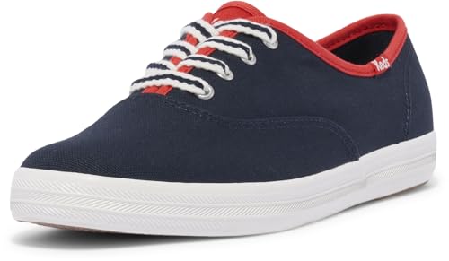 Champion Canvas LACE UP, Navy/RED Varsity, 7.5 M