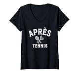 women's apres tennis printed v-neck t-shirt