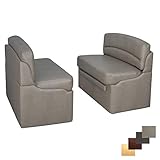 RecPro Charles 38' RV Dinette Booth with Storage | Converts to Bed | RV Dining Room (Putty, 2)