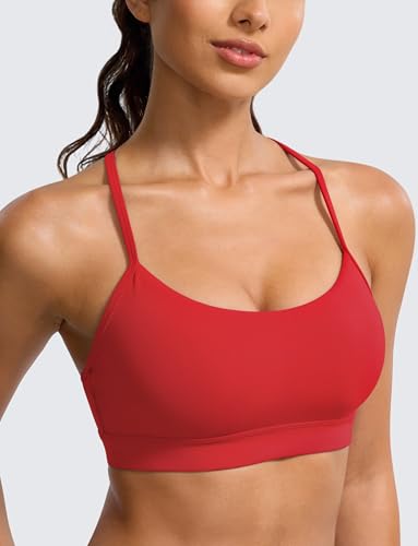 Image of BAYDI Clouduxi Y Back Sports Bra for Women - Padded Racerback Spaghetti Strap Low Impact Workout Yoga Bra, A-C Cups