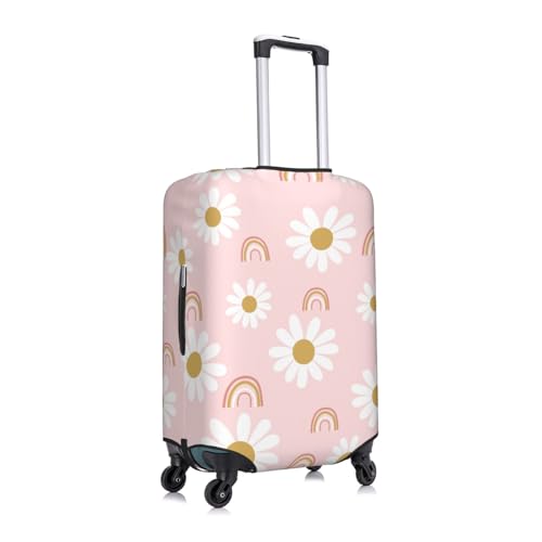 Elastic Travel Luggage Cover Printed Rainbow Daisy Double-Sided Suitcase Protector Bag,Dust-Proof Anti-Scratch Durable Suitcase Sleeve For Kid Adult,X-Large3
