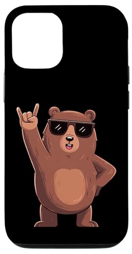 �N�[���ȃN�}�̃��b�N�I���t�@�j�[�A�j�}������T���O���X�f�U�C���B �X�}�z�P�[�X iPhone 12/12 Pro �p