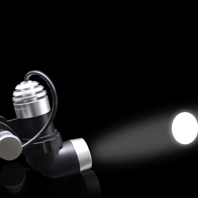 Helmet Dental Loupes with Light High Brightness Medical Headlight Binocular Surgical Magnifier Spot Size Adjustable 2 Batteries (3.5X)