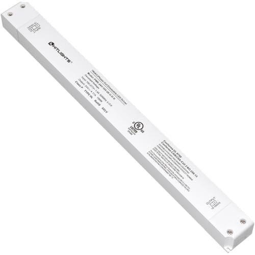 Image of HitLights 100W Dimmable LED Driver, 120VAC to 24VDC Transformer, UL Listed