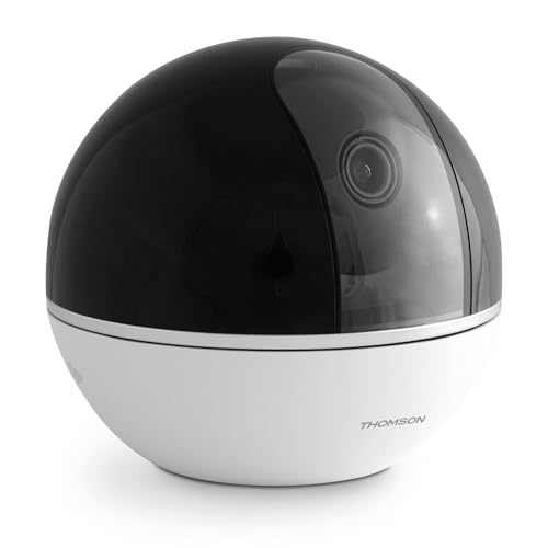 Thomson - Caméra - Motoris Intérieur, l’installation est « Plug&Play », simple et rapide à l’aide du QRCode, carte microSD insérée (non fournie) -...