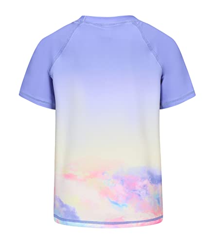 Girls Rash Guard Swimsuits UPF 50+ Sun Protective Bathing Suit for Kids Girls Short Sleeve Swim Shirts 3-16 Years2
