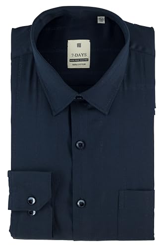 Image of 7-DAYS Premium Men's Formal Shirts - Cotton, Self-Design, Full Sleeve, Regular Fit, with Pocket, Stylish Office Shirts for Men