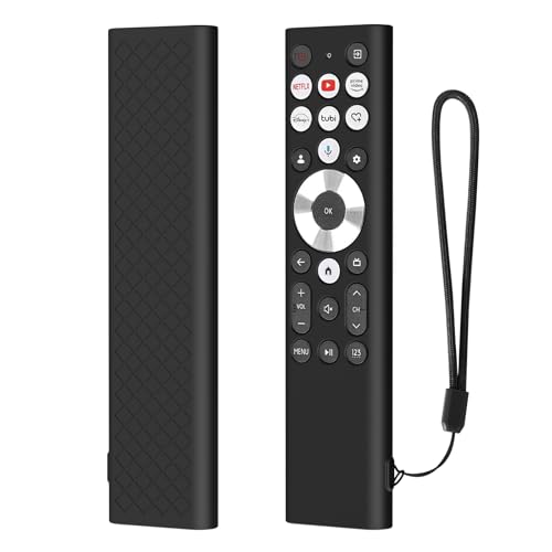 Image of RAYA Silicone Cover Compatible with 2026 Hisense TV Remote E7Q Pro / E7S Pro / U6N Pro Model TV Remote Protection Case (Black)