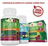 Pure Forskolin Extract + Cleanse Combo for Rapid Fast Acting Weight Loss | Powerful Diet Pill, Appetite Suppressant, Fat Burner | Safe Natural Herbal Formula| NutriGood Labs 100% Refund Guarantee