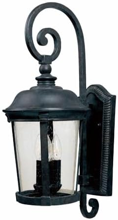 Maxim Dover DC-3 Light Outdoor Wall Lantern in Mediterranean style-12 Inches Wide by 31.5 inches high