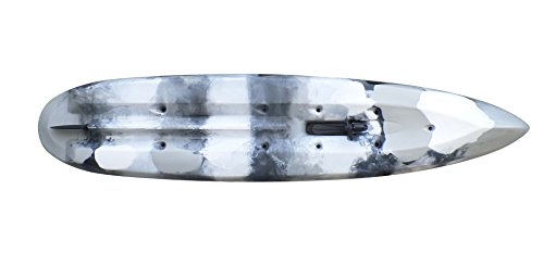 Bkc Pk13 13' Pedal Drive Fishing Kayak W/Rudder System And Instant Reverse, Paddle, Upright Back Support Aluminum Frame Seat, 1 Person Foot Operated Kayak (Grey Camo) #TOP4