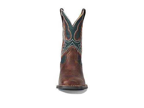 ARIAT Unisex-Kids Wilder Western Boot - Hat Box Brown/Deepest Teal Medium2
