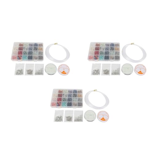 Kit perles de pierres précieuses avec fermoirs pour DIY fabrication bijoux