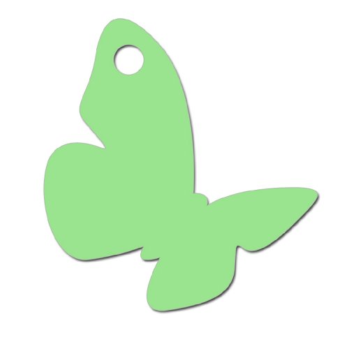 DIGE n27qe14/61 - 50 étiquettes papillons vert anis