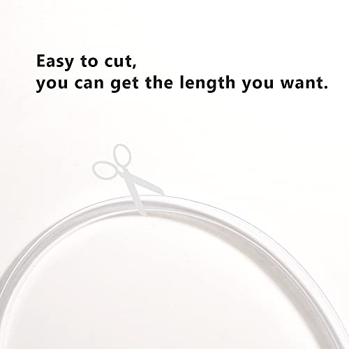 Ququyi Pvc Vinyl Tubing Lightweight Grade Plastic Tube, 1/8"Id X 3/16"Od Low Pressure Clear Vinyl Tube Hose Bpa Free, 3.28Ft #TOP6