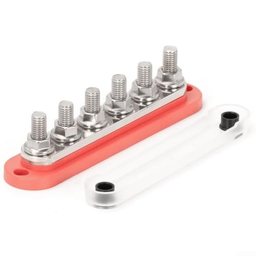 Bloque de terminales busbar de 300 A para coche y marina con barra de cobre segura roja