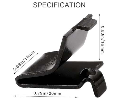 Image of Shelf Clips, Hosrnovo Adjustable Shelf Brackets for 255 Standard Pilaster, Heavy Duty Metal Shelving Brackets Clips for Kitchen Cabinet Bookcase (Black) (28)