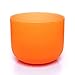 TERRITORY D Note Sacral Chakra Orange Colored Quartz Frosted Crystal Singing Bowl 8 inch