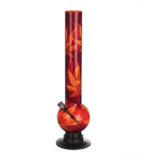 Image of METIER 16 inch bongsmoke Tall Acrylic(Plastic) Bongs Bottle Water Bong. Pipe OD 5.0Cm. Waterpipe Hookah Size 16 inch Color Transparent Orange Pack of 1
