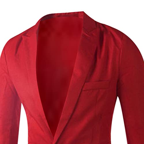 Men Casual Suit Blazer Jackets Lightweight Sports Coats One Button Casual Business Notched Lapel Slim Fit Daily Blazer4