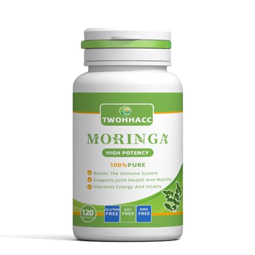 Pure Moringa Powder Capsules Organic Moringa Leaf Green Superfood...