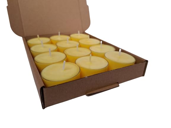 Scented Tea Light Candles 12 Per Box Made With Soy Wax (Citronella) — image 1