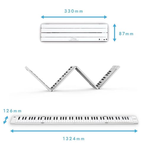 Image of Carry-on Folding Piano 88 Touch - White.