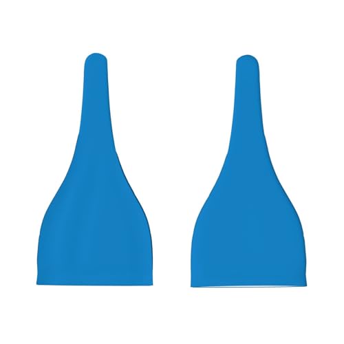 Newborn Baby Hat, Solid Color Blue Print Soft Top Knot Beanie Cap, Cute Baby Headwear for 0-6 Months3