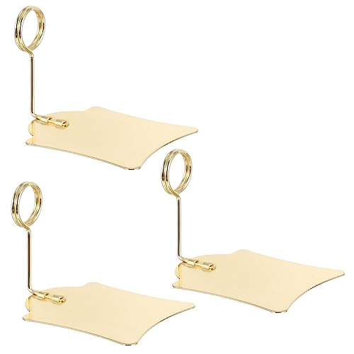 Soportes de etiquetas de precio de metal dorado STOBOK diseño elegante
