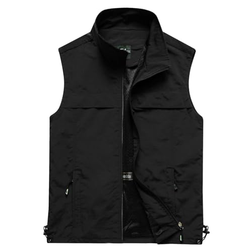 Gilet de photographie noir de qualité supérieure avec maille aérée pour homme