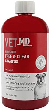 VetMD Medicated Shampoos and Sprays for All Dogs Best Medicated Shampoo for Dogs with Sensitive Skin Free & Clear Shampoo | Medicated Dog Shampoo for Pets