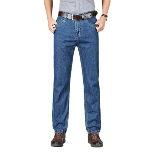 Jeans Men Spring Summer Cotton Classics Business Straight Denim Pants Mens Trousers Male