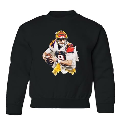 Burrow Cincinnati LSU Football Sports Fans Jersey Youth Crewneck Sweatshirt