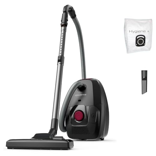Rowenta Green Force Max - Aspiradora con bolsa, motor bajo consumo máx 900W, filtro HEPA, radio acción de 12m, cambio de bolsa higiénico, compacta, fabricada 70% material reciclado, compacto, RO4933