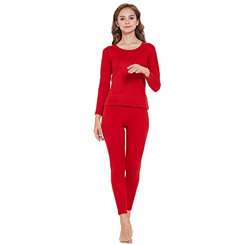 yeah-hhin Winter-Thermo-Unterwäsche, Damen Base Layer Langarm-Thermohemden Hosen Stretch Lange Unterhosen Set Für Den Alltag,3,XXL Cover