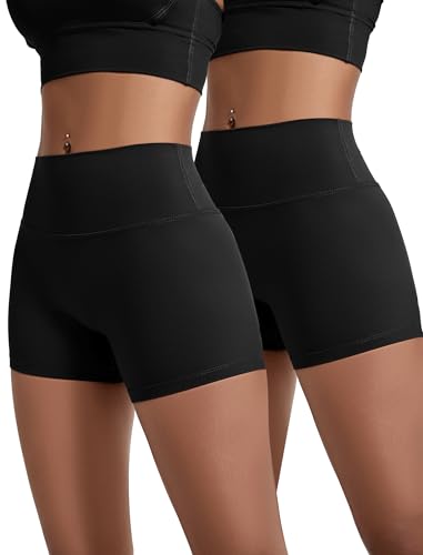 VOENXE Mujer Yoga Short,Cintura Alta Push Up Mallas Correr,EláSticas Deporte Leggins,Gimnasio Ejercicio Scrunch Butt Pantalones Cortos,Deportivo Ciclista Jogging Mallas Cortas Multi Pack De 2
