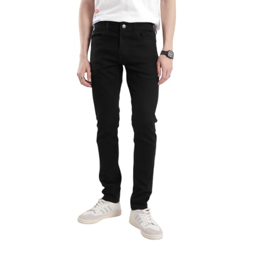 Image of WROGN Men's Cotton Blend Jeans | Solid | Slim Fit