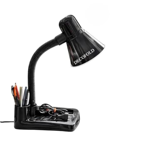 Image of Electric Study Lamp | Adjustable Neck Table Light for Students & Readers | Compact Desk Lamp for Study, Office & Bedroom Use (Black)