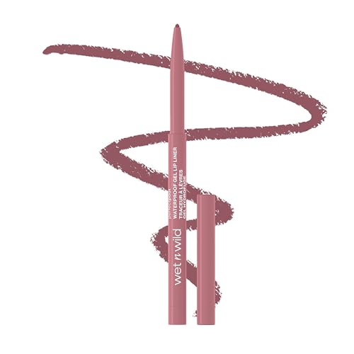 wet n wild Perfect Pout Matte Retractable Gel Lip Liner Pencil, Rich Creamy Long Lasting Color, Well-Defined and Flawless Application, Vegan & Cruelty-Free - Purple Lay Down the Mauves
