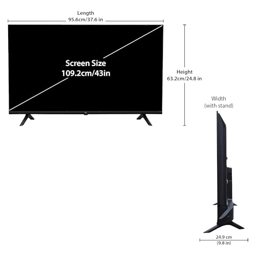 Image of NU 108 cm (43 Inches) New 2025 Borderless Series 4K QLED Smart Google TV LED43QUGNX