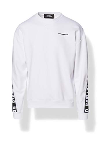 Preisvergleich Produktbild KARL LAGERFELD Mens Logo Tape Sweatshirt, White, S