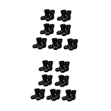 Mini bottes de père noël : fabriquées en plastique de haute qualité, elles sont d'une apparence et réalistes. décorations de noël en forme de bottes de père noël